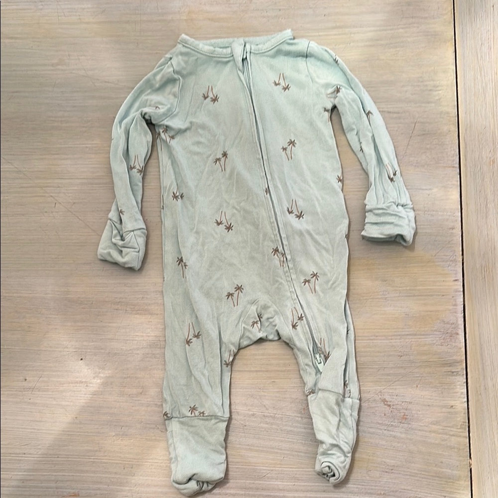 Carter's Purely Soft - Mint Palm Tree Footie Pajamas
